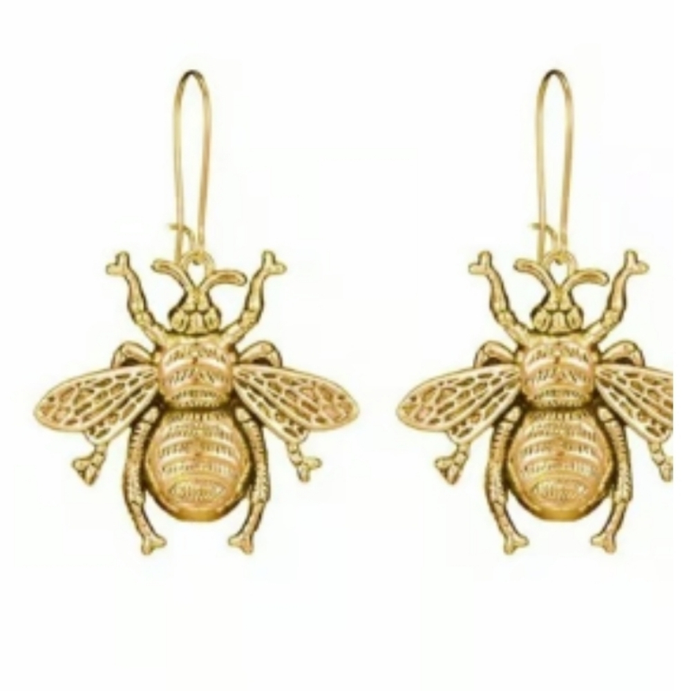 🐝Large Queen Bee Bumble Bee Dangle Earrings 🐝